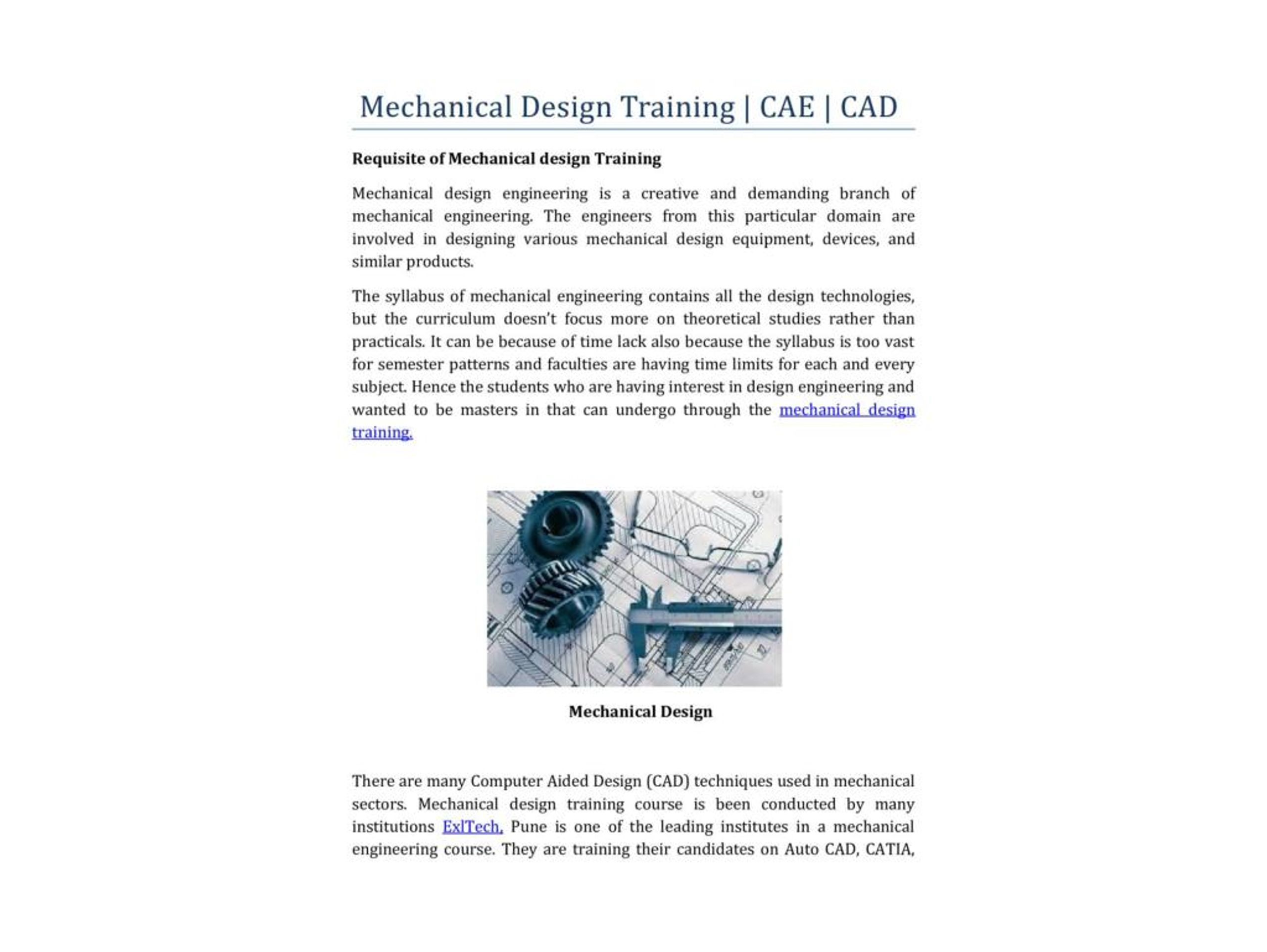 PPT - Mechanical Design Training | CAE | CAD PowerPoint Presentation ...