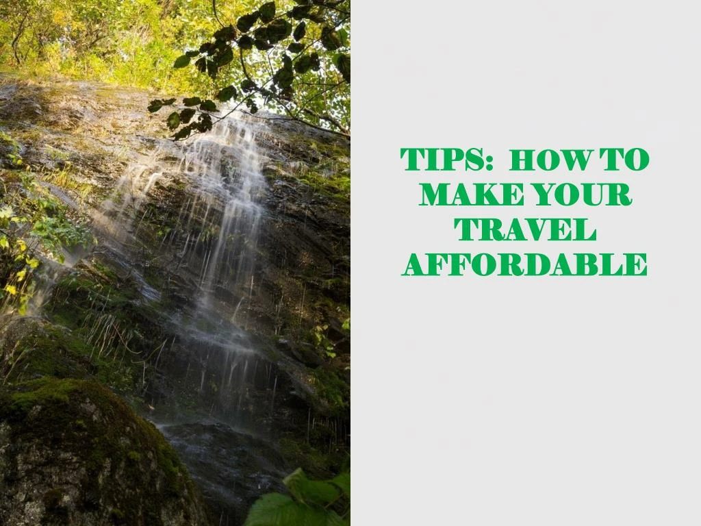 tips how to make your travel affordable