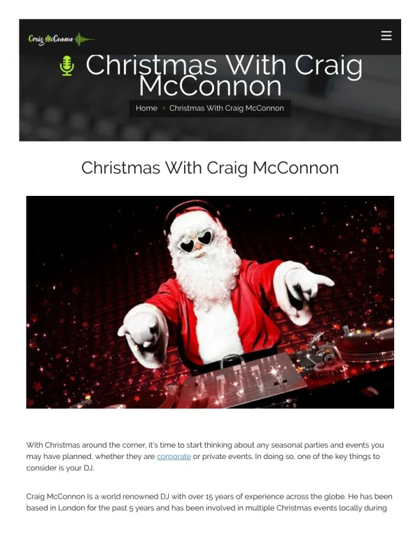 Christmas With Craig McConnon