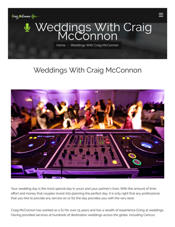 Weddings With Craig McConnon