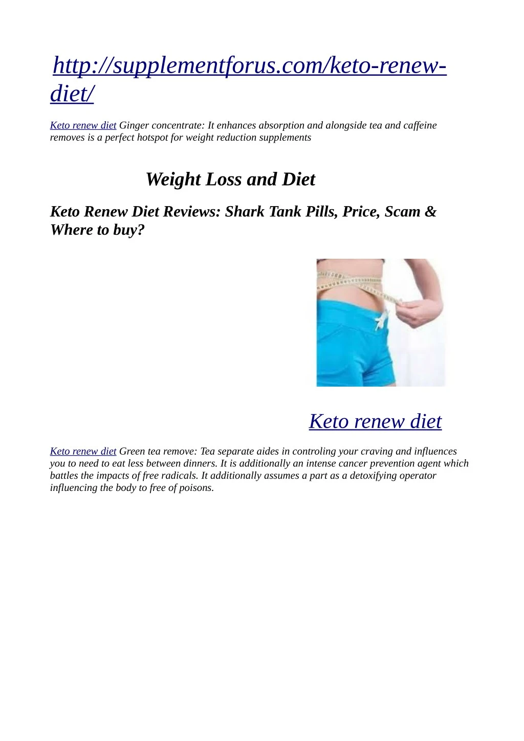 http supplementforus com keto renew diet