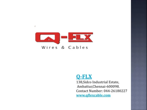 Cable Manufacturers in India - Qflex Cable