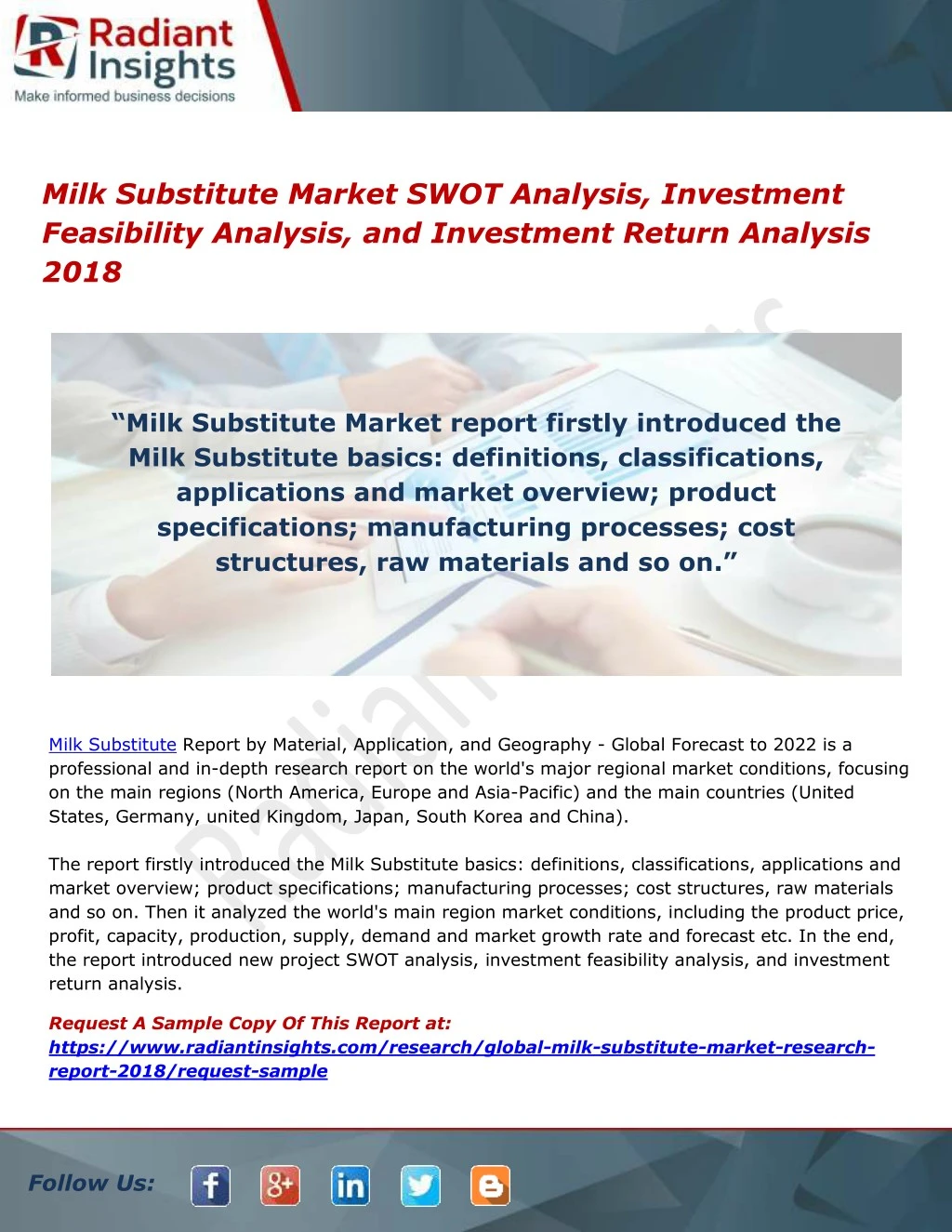 milk substitute market swot analysis investment