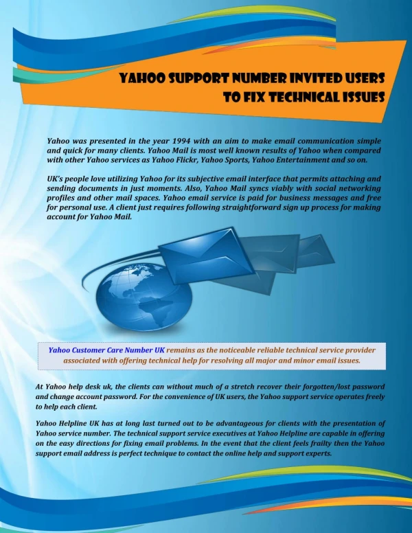 Yahoo Support Number to Fix Technical Issues