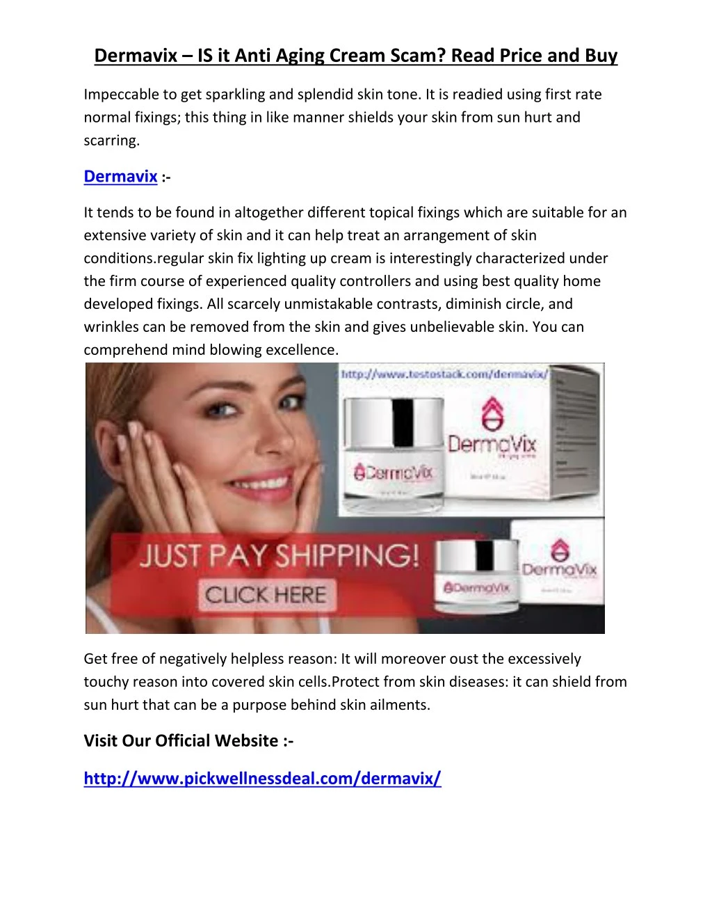 dermavix is it anti aging cream scam read price