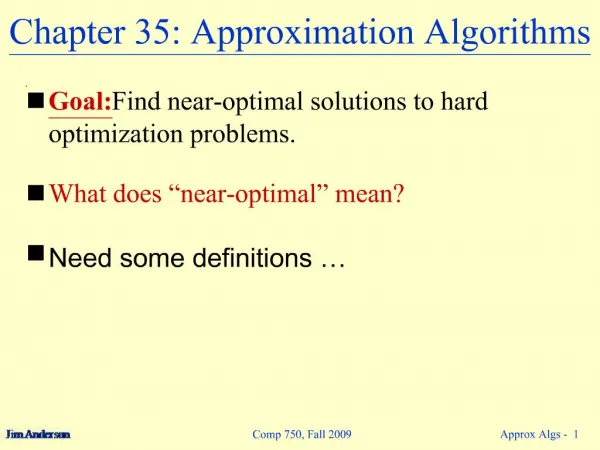 Chapter 35: Approximation Algorithms