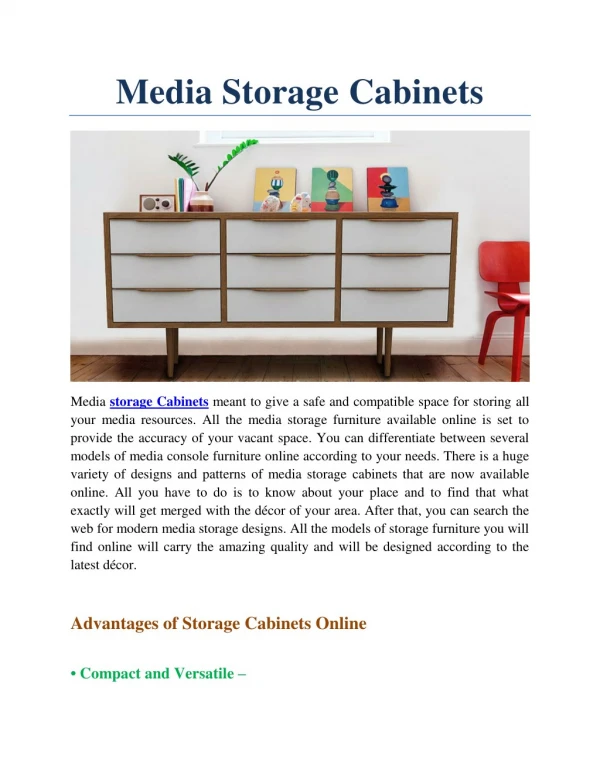 Media Storage Cabinets