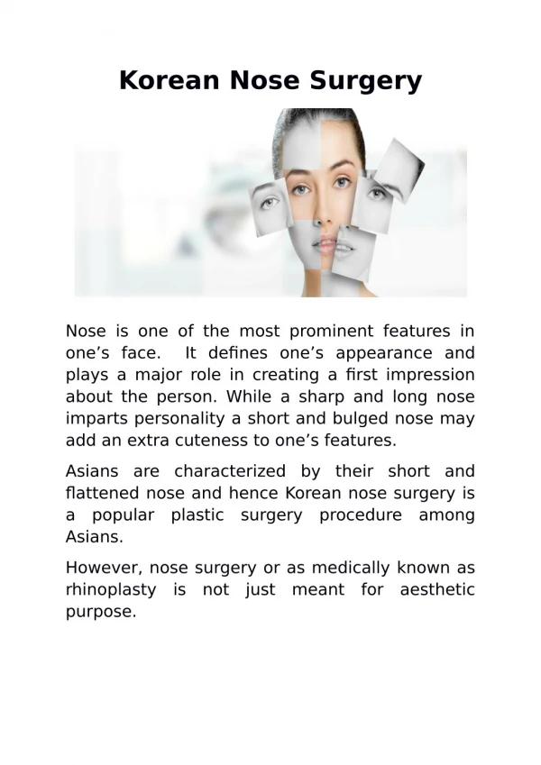 Korean Nose Surgery