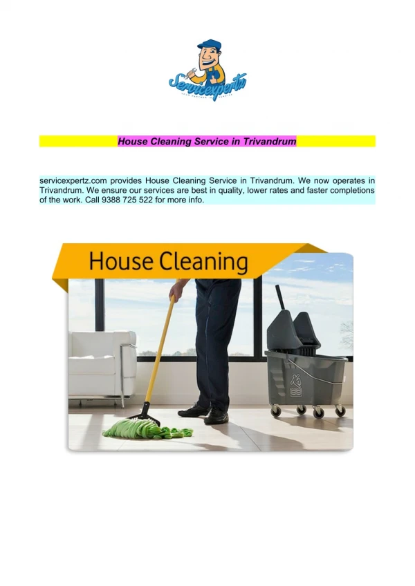 House Cleaning Service in Trivandrum