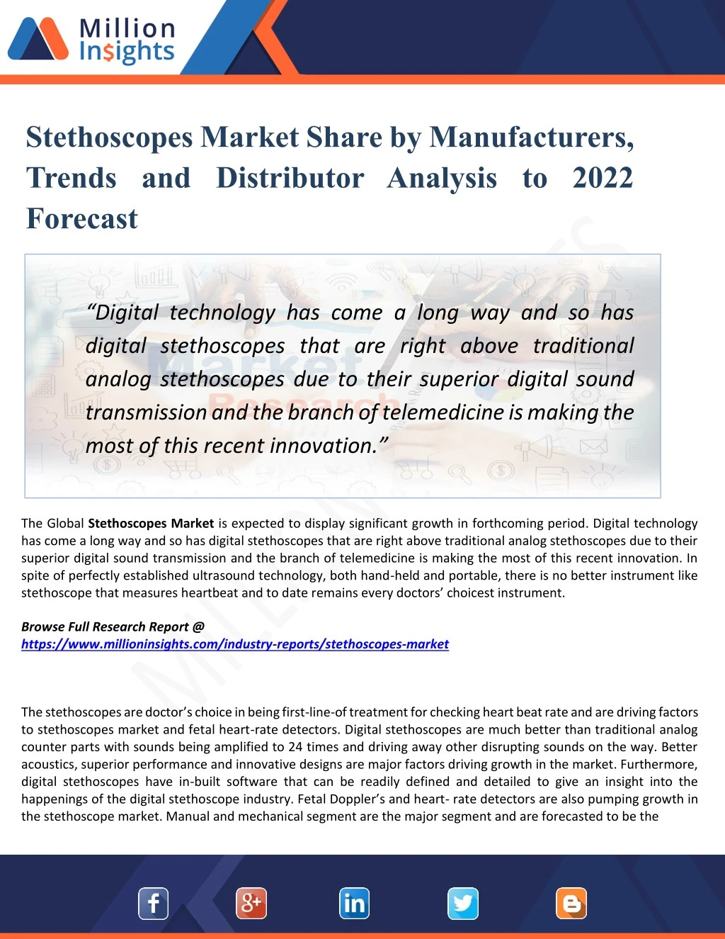 stethoscopes market share by manufacturers trends