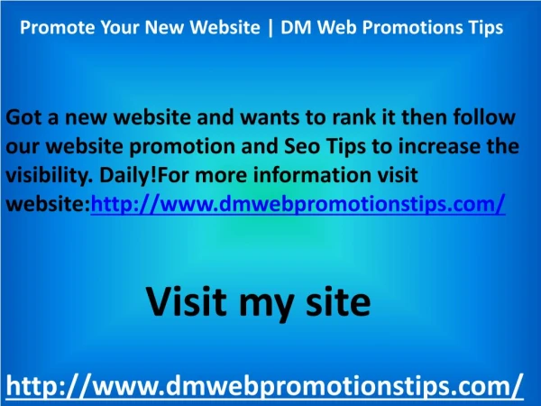 got a new website and wants to rank it then