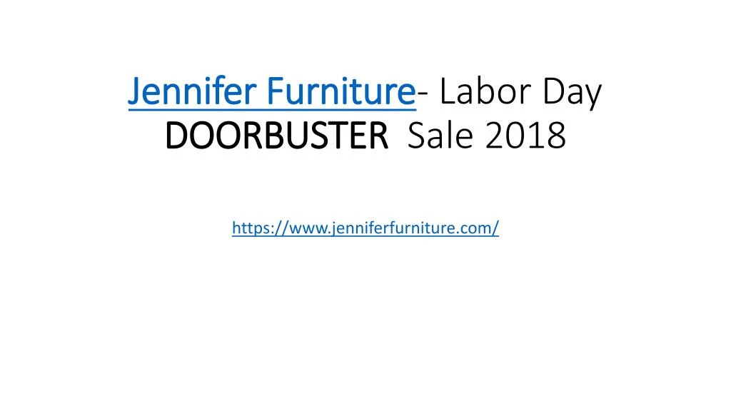 jennifer furniture labor day doorbuster sale 2018