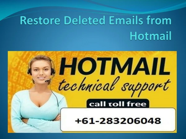 Restore Deleted Emails from Hotmail
