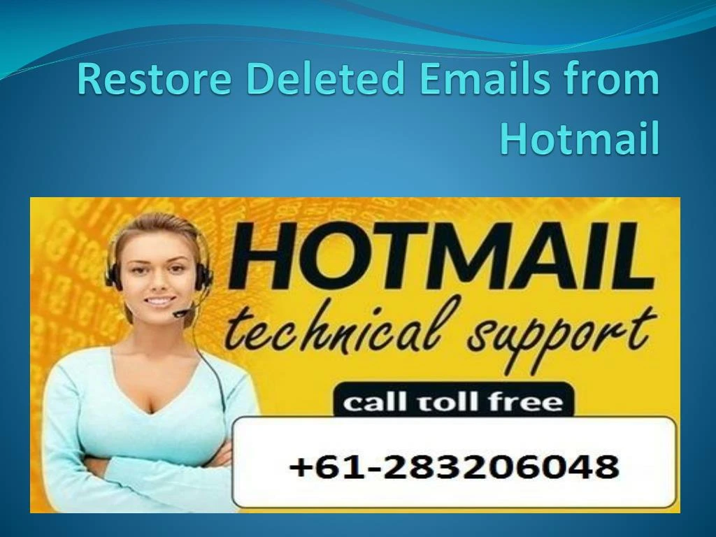 restore deleted emails from hotmail