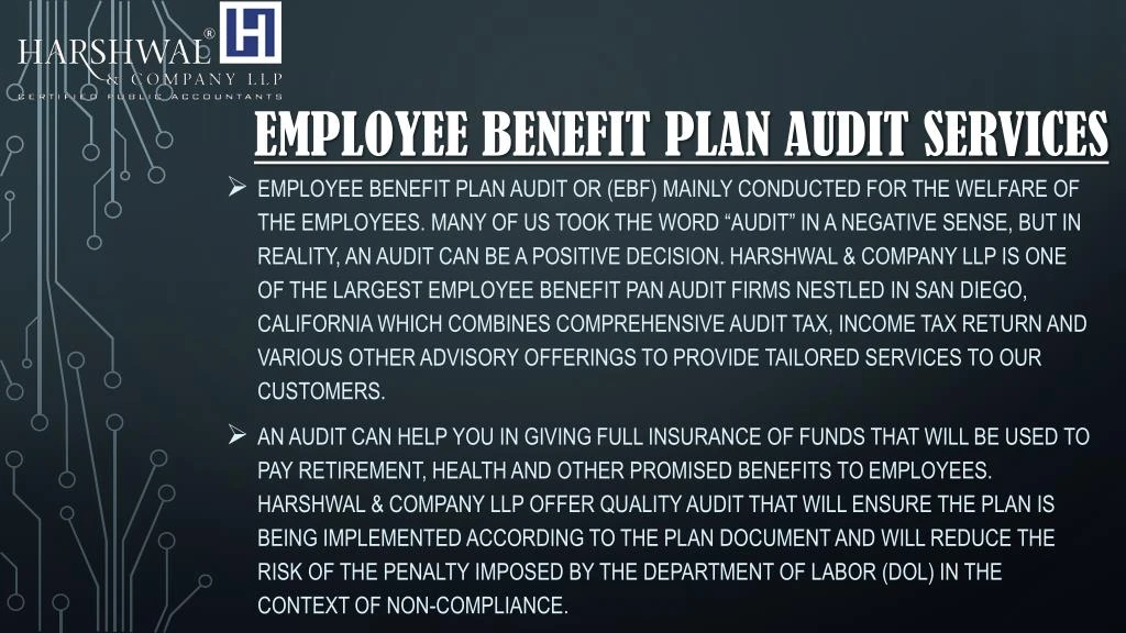 employee benefit plan audit services