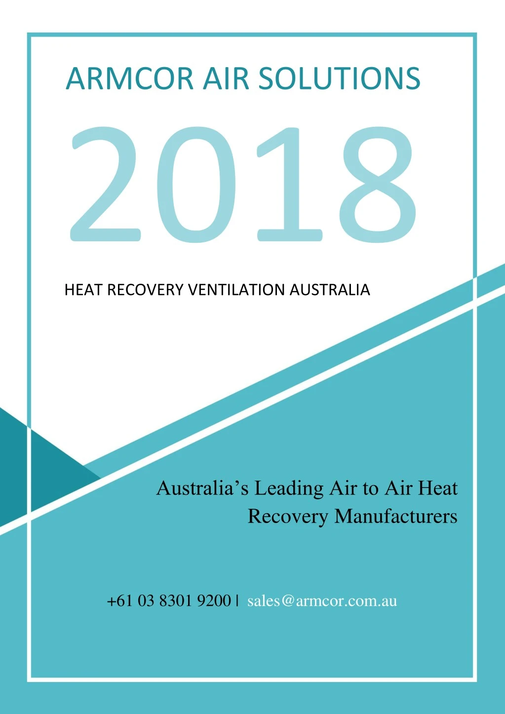 armcor air solutions 2018 heat recovery