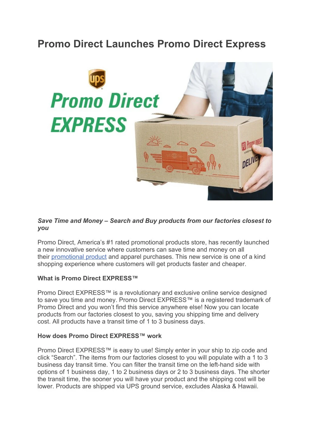 promo direct launches promo direct express