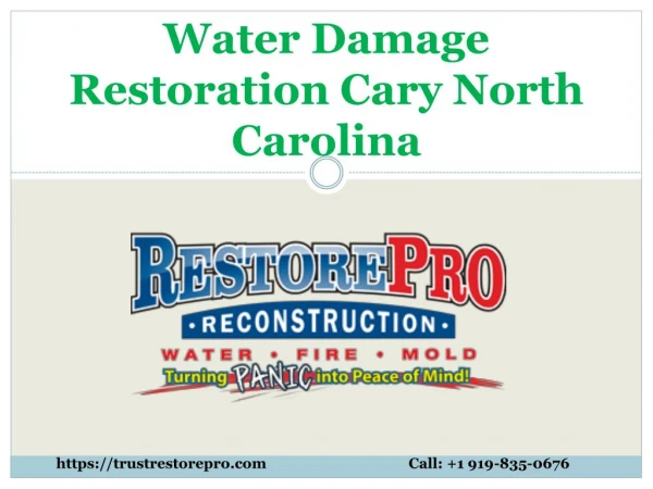 Best Water Damage Restoration Cary North Carolina