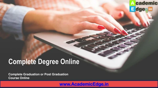 Complete Degree Online From Top Distance Education University in India