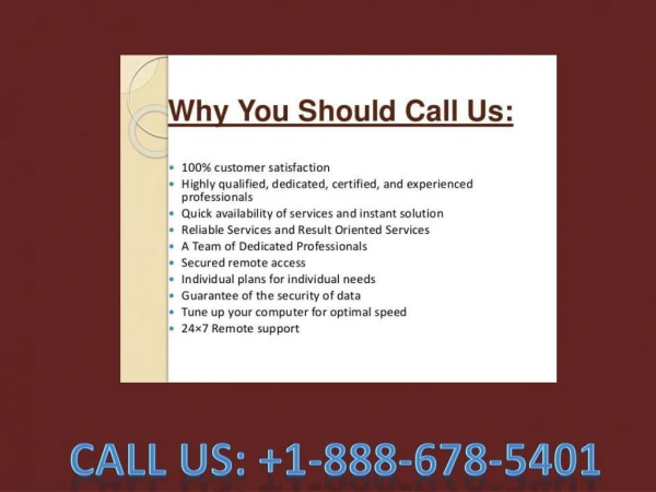 call us 1 888 678 5401
