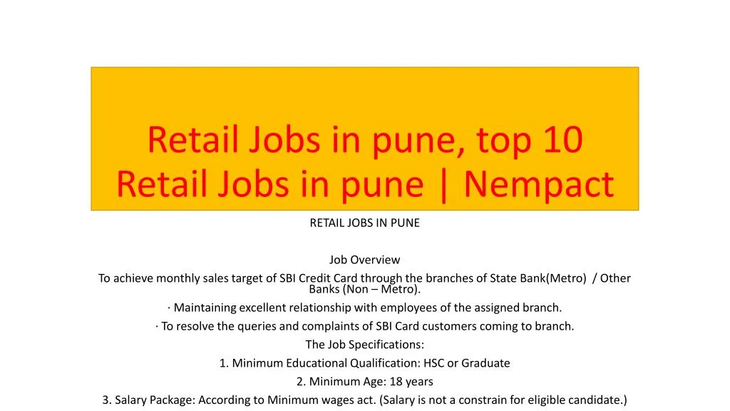 retail jobs in pune top 10 retail jobs in pune nempact