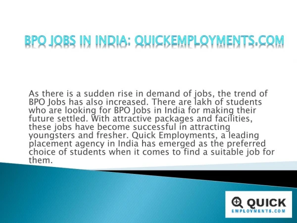 BPO jobs in India