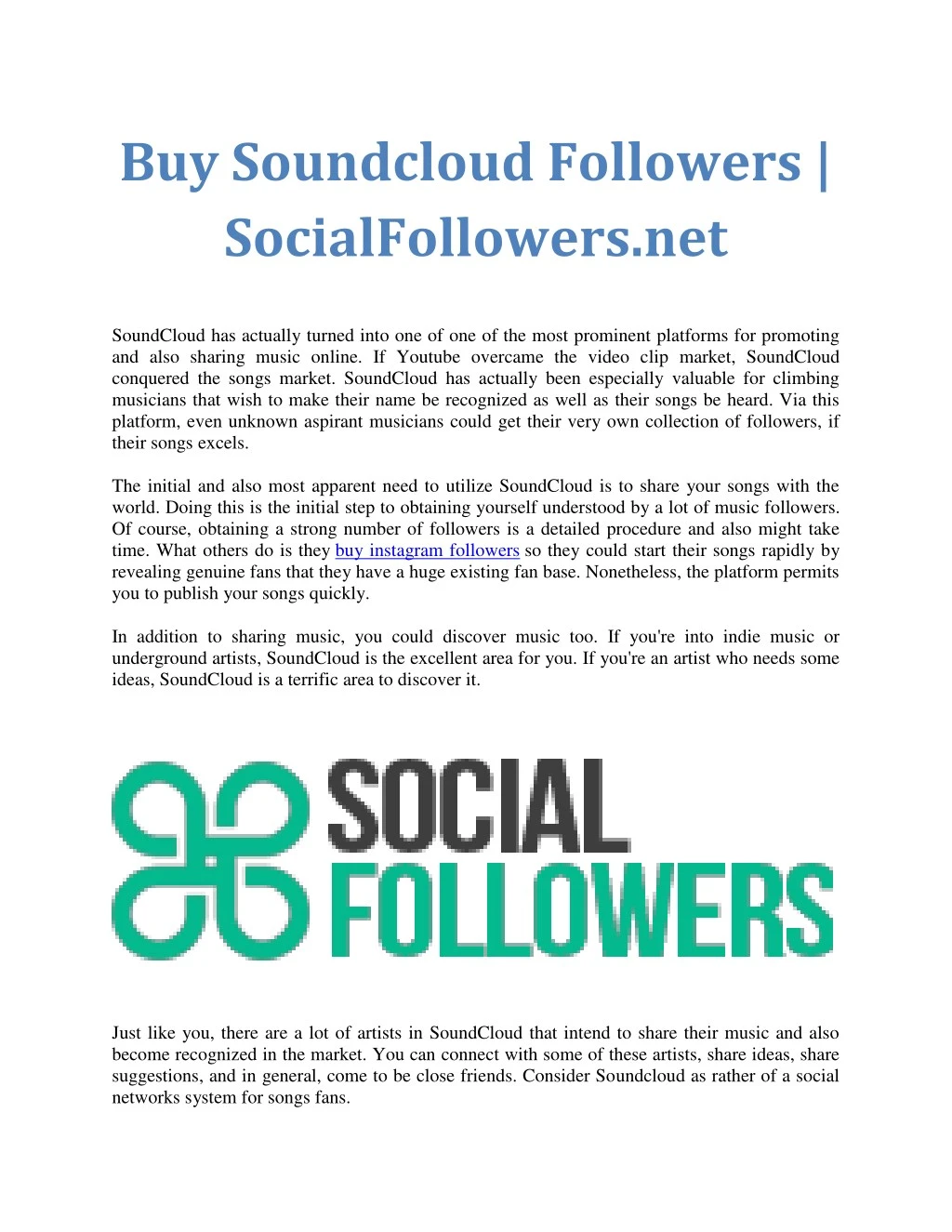 buy soundcloud followers socialfollowers net