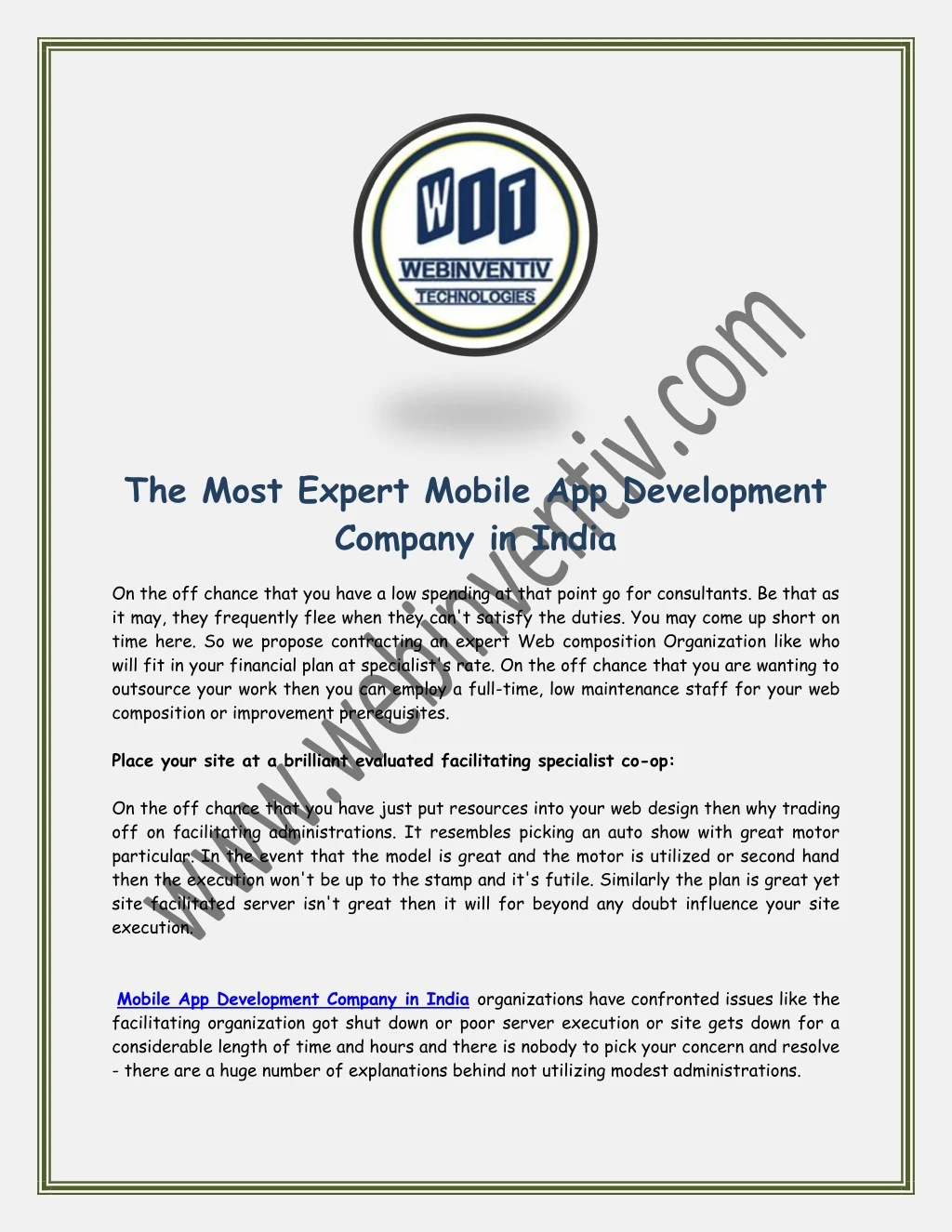 the most expert mobile app development company
