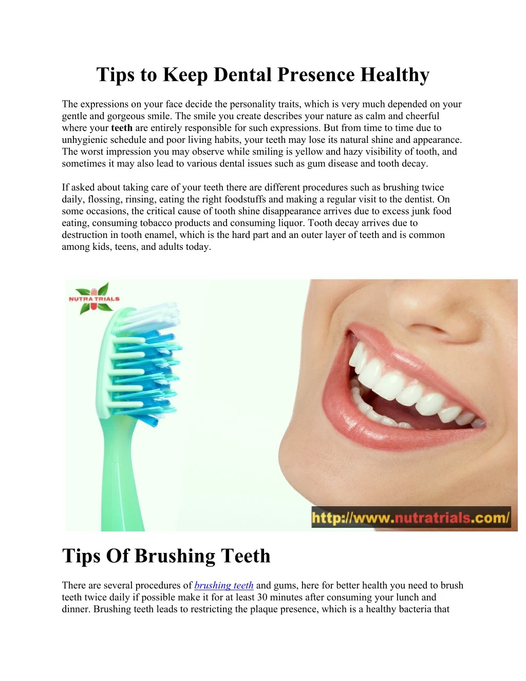 tips to keep dental presence healthy