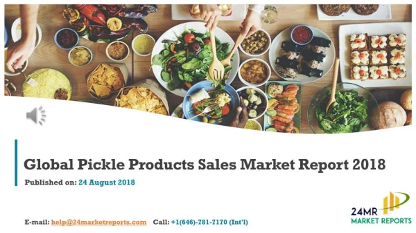 Global Pickle Products Sales Market Report 2018