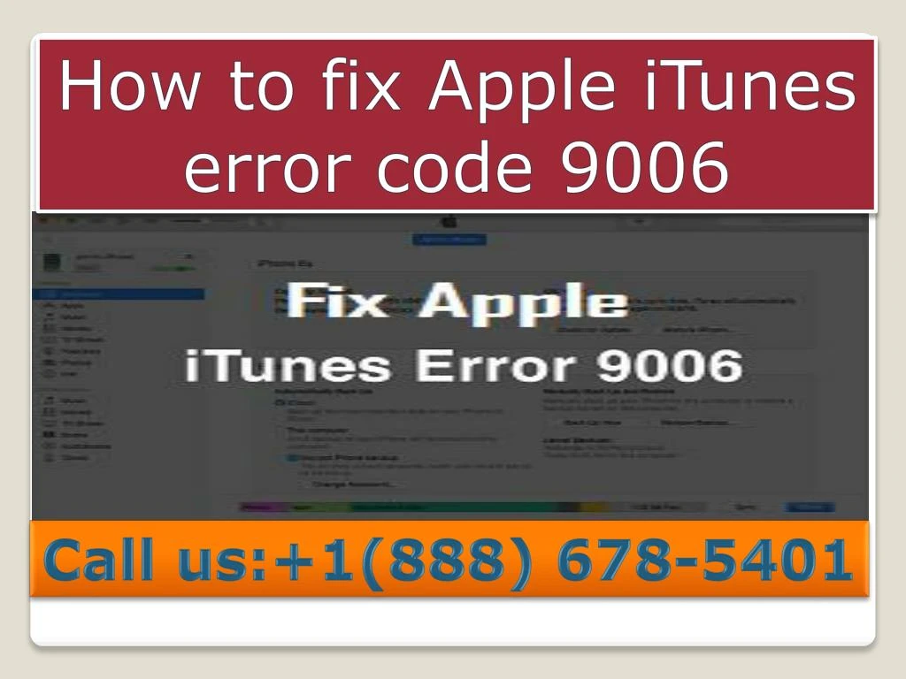 how to fix apple itunes error code 9006
