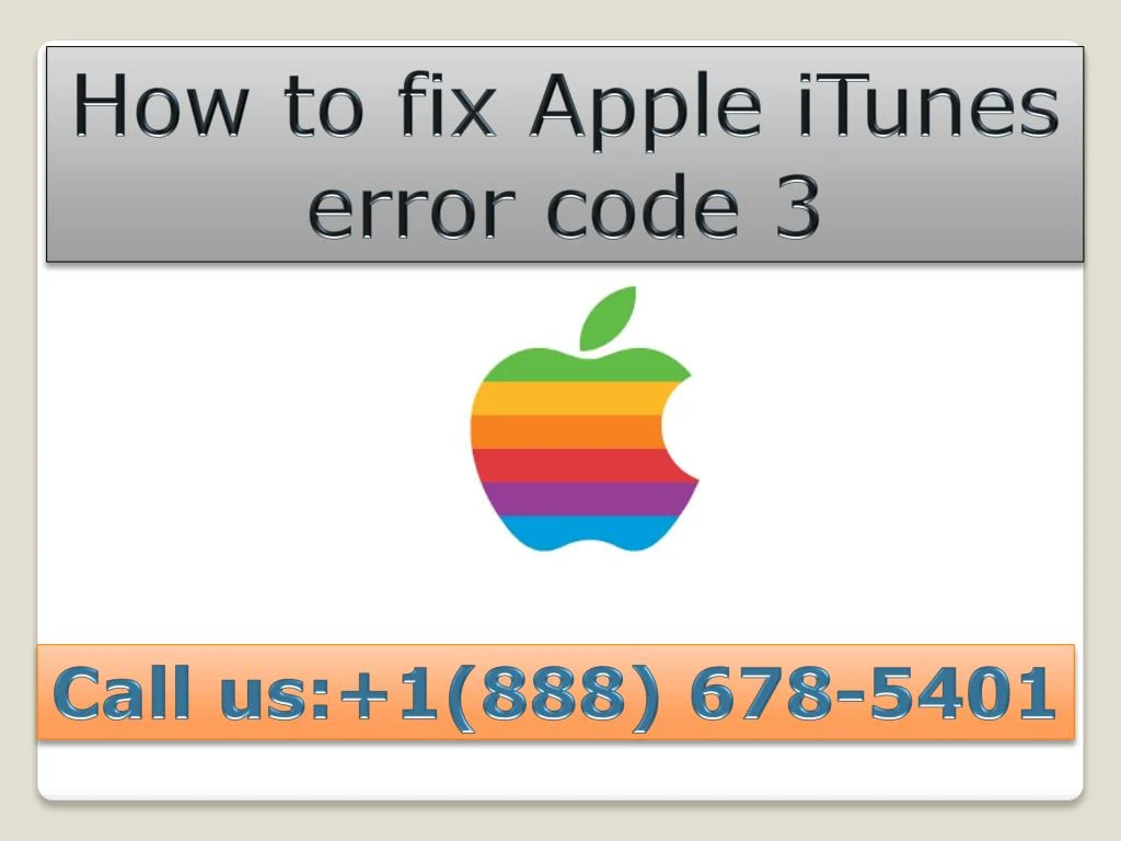 how to fix apple itunes error code 3