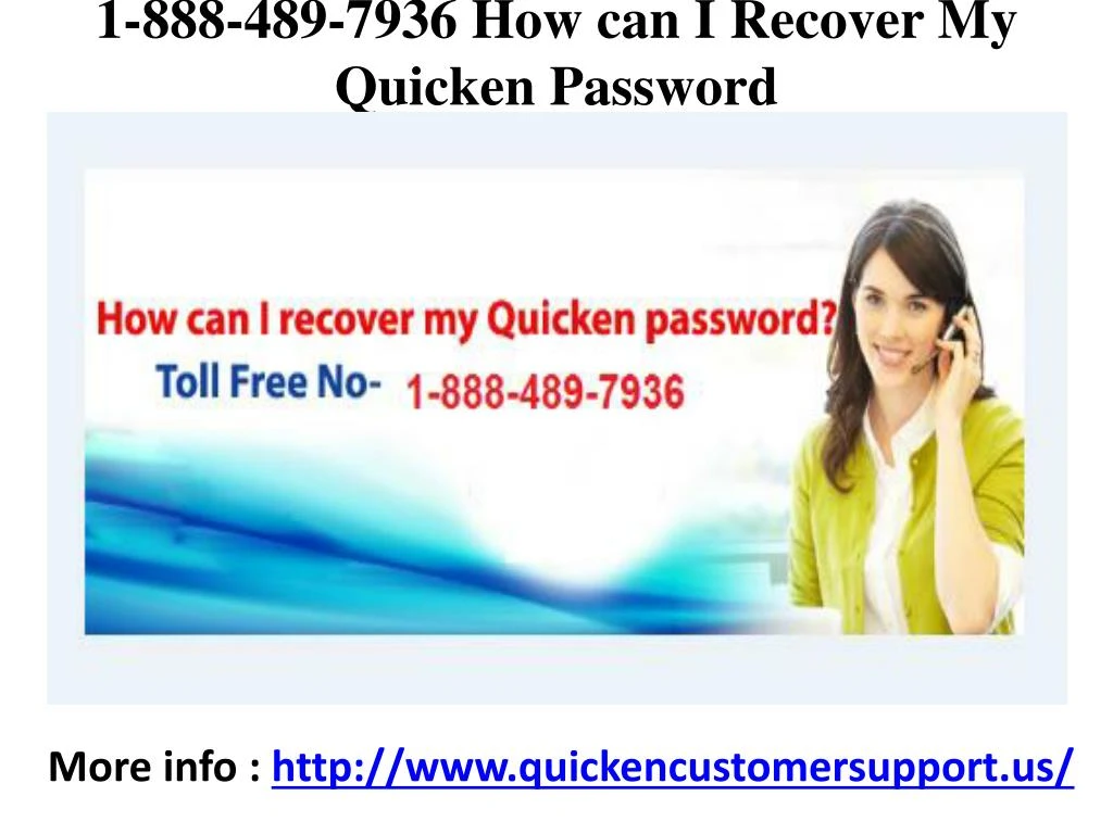 1 888 489 7936 how can i recover my quicken password