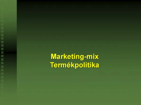 Marketing-mix Term kpolitika