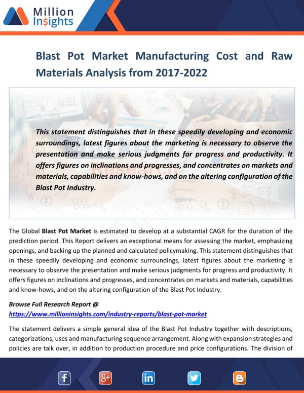 Blast Pot Industry Size and Export, Import Analysis 2017-2022