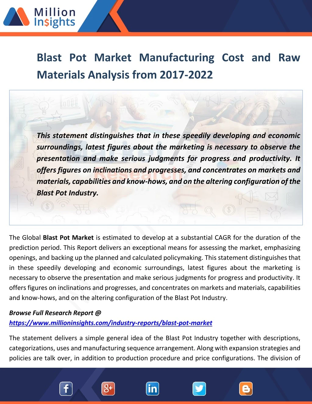 blast pot market manufacturing cost