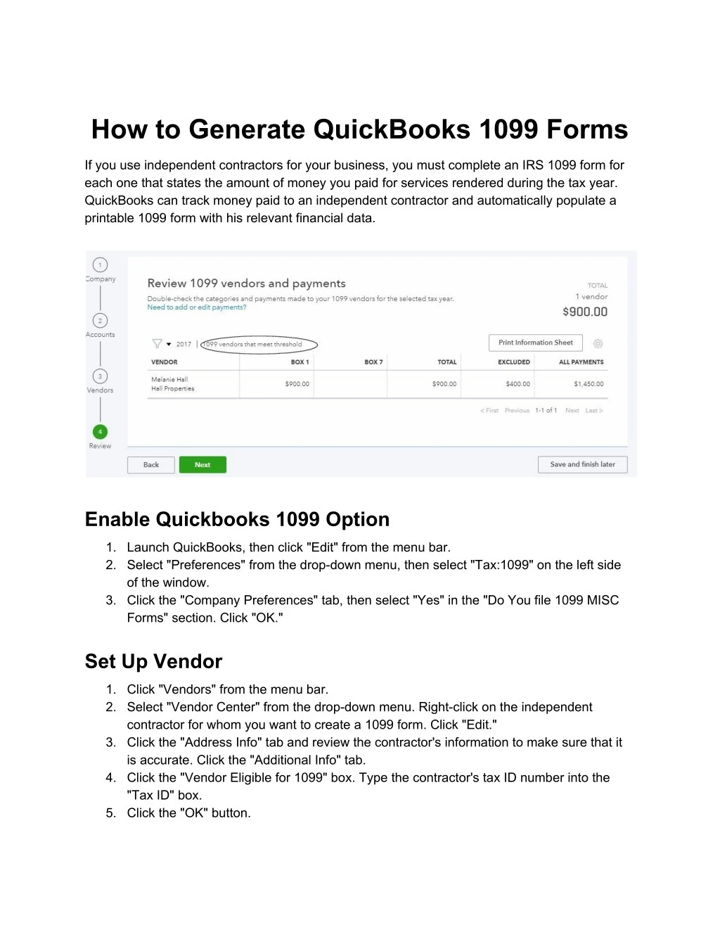 how to generate quickbooks 1099 forms