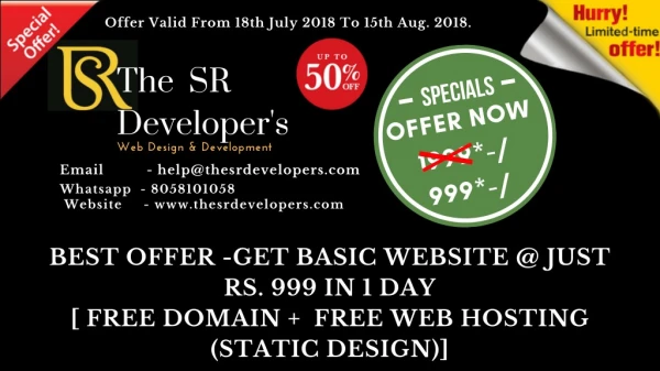 The SR Developers - web design and development