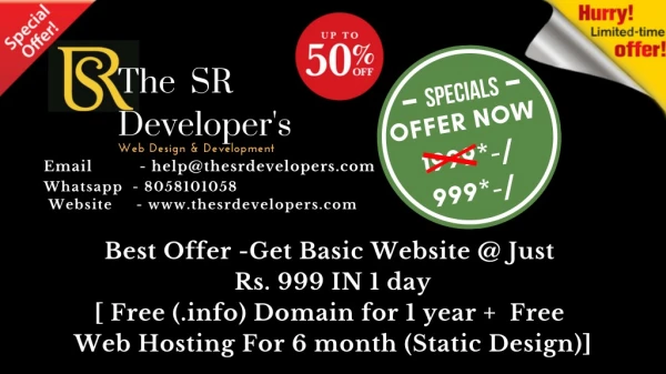 The SR Developers - web design and development