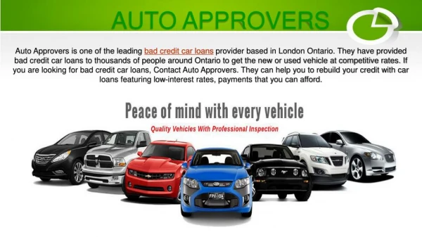 auto loans bad credit