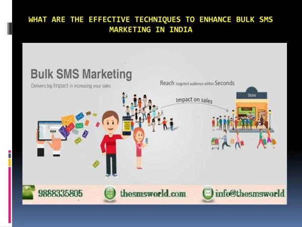 What are the effective techniques to enhance bulk sms marketing in India