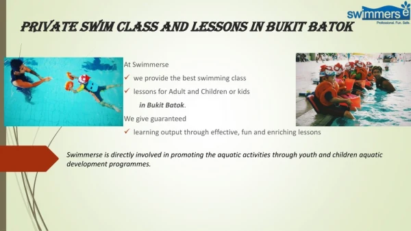 Private Swim Class and Lessons in Bukit Batok