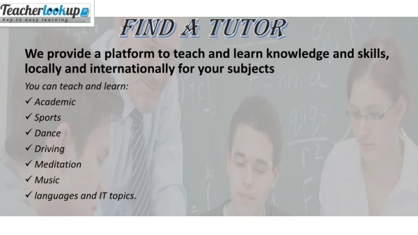 Find a GCSE Tutors at Teacherlookup.com