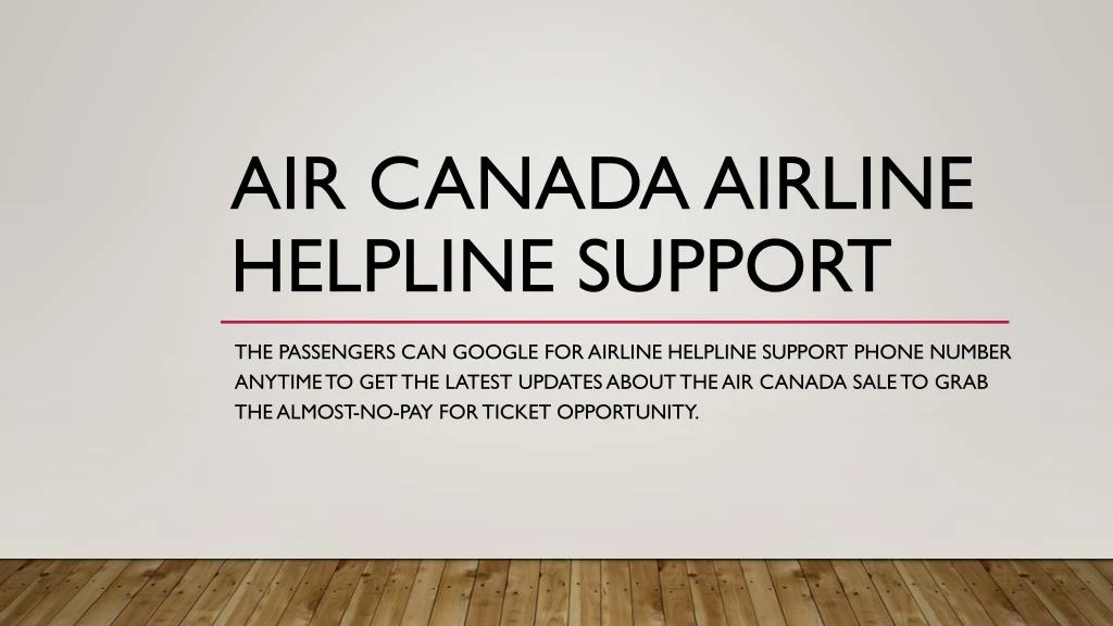 air canada airline helpline support