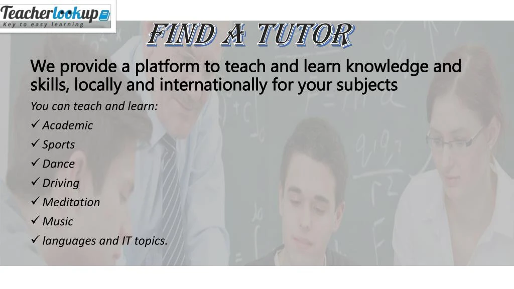 find a tutor