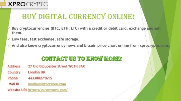 Buy Digital Currency Online