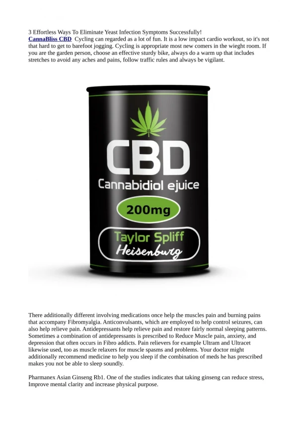 CannaBliss CBD: For Pain Relief Read Review, Side Effect Before Buying!