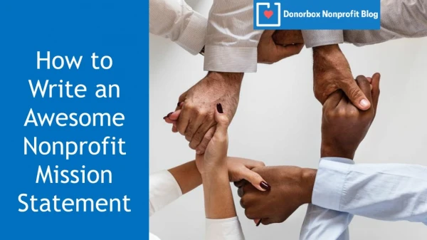 how to write an awesome nonprofit mission
