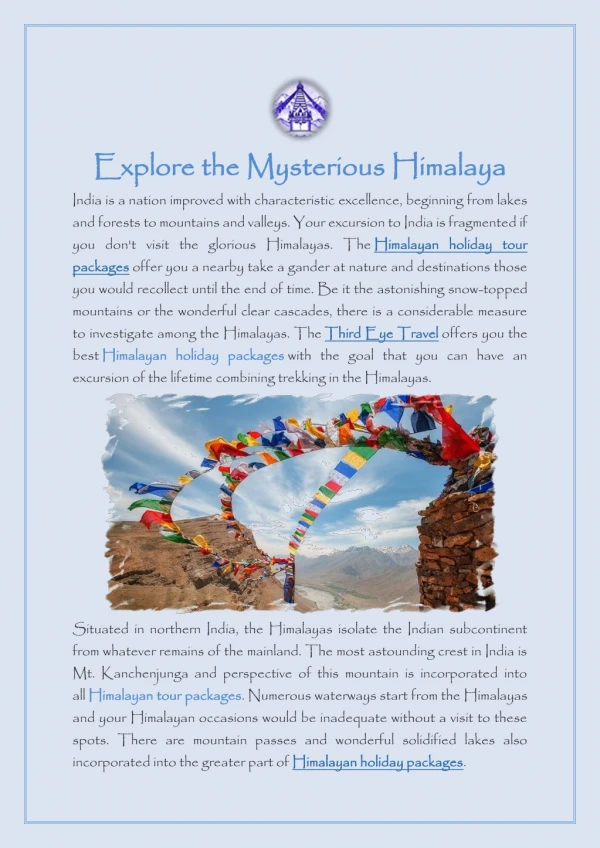 Explore the Mysterious Himalaya