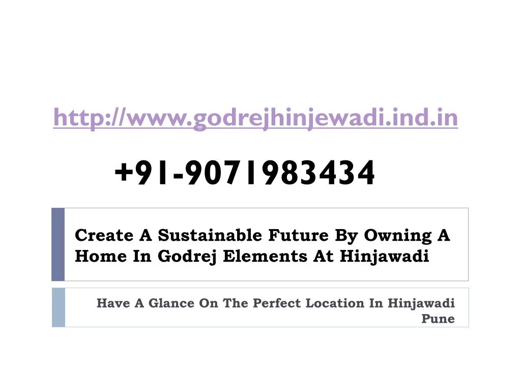 create a sustainable future by owning a home in godrej elements at hinjawadi